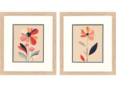 Paragon Florals Comfort Flowers-I Wall Art Set of 2