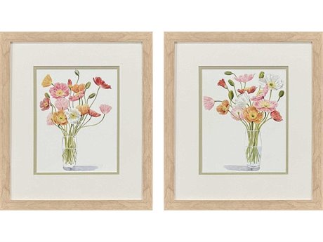 Paragon Florals Wiry Poppies Wall Art Set of 2