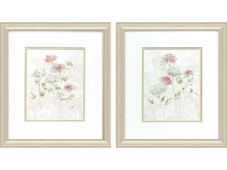 Paragon Florals Soft Lace Wall Art Set of 2