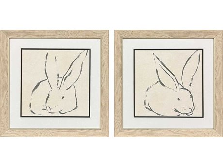 Paragon Animals Linear Rabbit Wall Art Set of 2