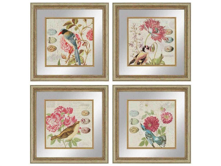 Paragon Scaletta Bird Study Textured Print (Four-Piece Set) | PAD7524