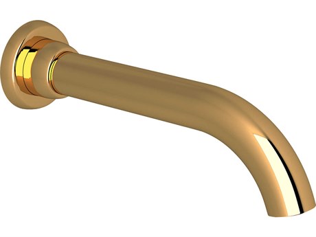 Perrin and Rowe Holborn Unlacquered Brass Transitional Wall Mount Tub Spout
