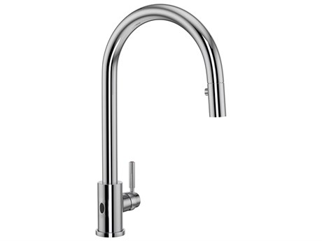 Perrin and Rowe Holborn Polished Chrome Pull-Down Touchless Kitchen Faucet
