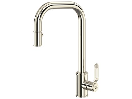 Perrin and Rowe Armstrong Polished Nickel Pull-Down Kitchen Faucet with U-Spout
