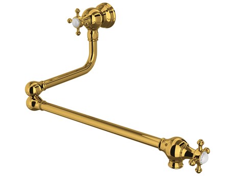 Perrin and Rowe Edwardian Unlacquered Brass Traditional Pot Filler