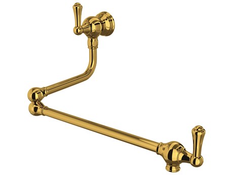 Perrin and Rowe Edwardian Unlacquered Brass Traditional Pot Filler