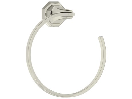 Perrin and Rowe Deco Polished Nickel Deco Towel Ring
