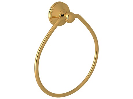 Perrin and Rowe Georgian Era Unlacquered Brass Towel Ring