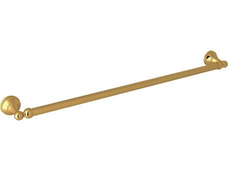 Perrin and Rowe Georgian Era Unlacquered Brass Towel Bar