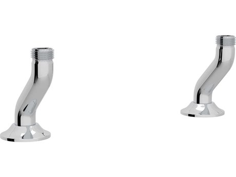 Perrin and Rowe Georgian Era Polished Chrome Bridge Kitchen Faucet Deck Unions
