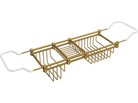 Perrin and Rowe Edwardian Unlacquered Brass Bath Rack
