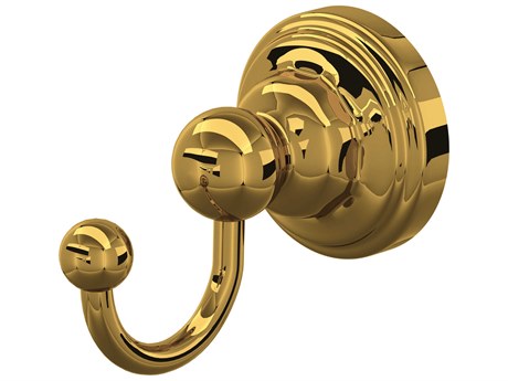 Perrin and Rowe Edwardian Unlacquered Brass Robe Hook