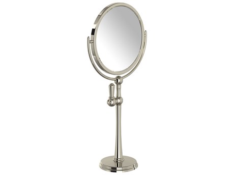 Perrin and Rowe Freestanding Round Makeup Mirror