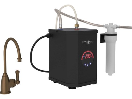 Perrin and Rowe Georgian Era English Bronze Hot Water Dispenser, Tank and Filter Kit