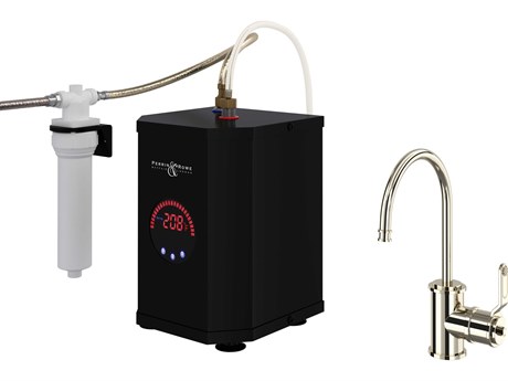 Perrin and Rowe Armstrong Polished Nickel Hot Water and Kitchen Filter Faucet Kit