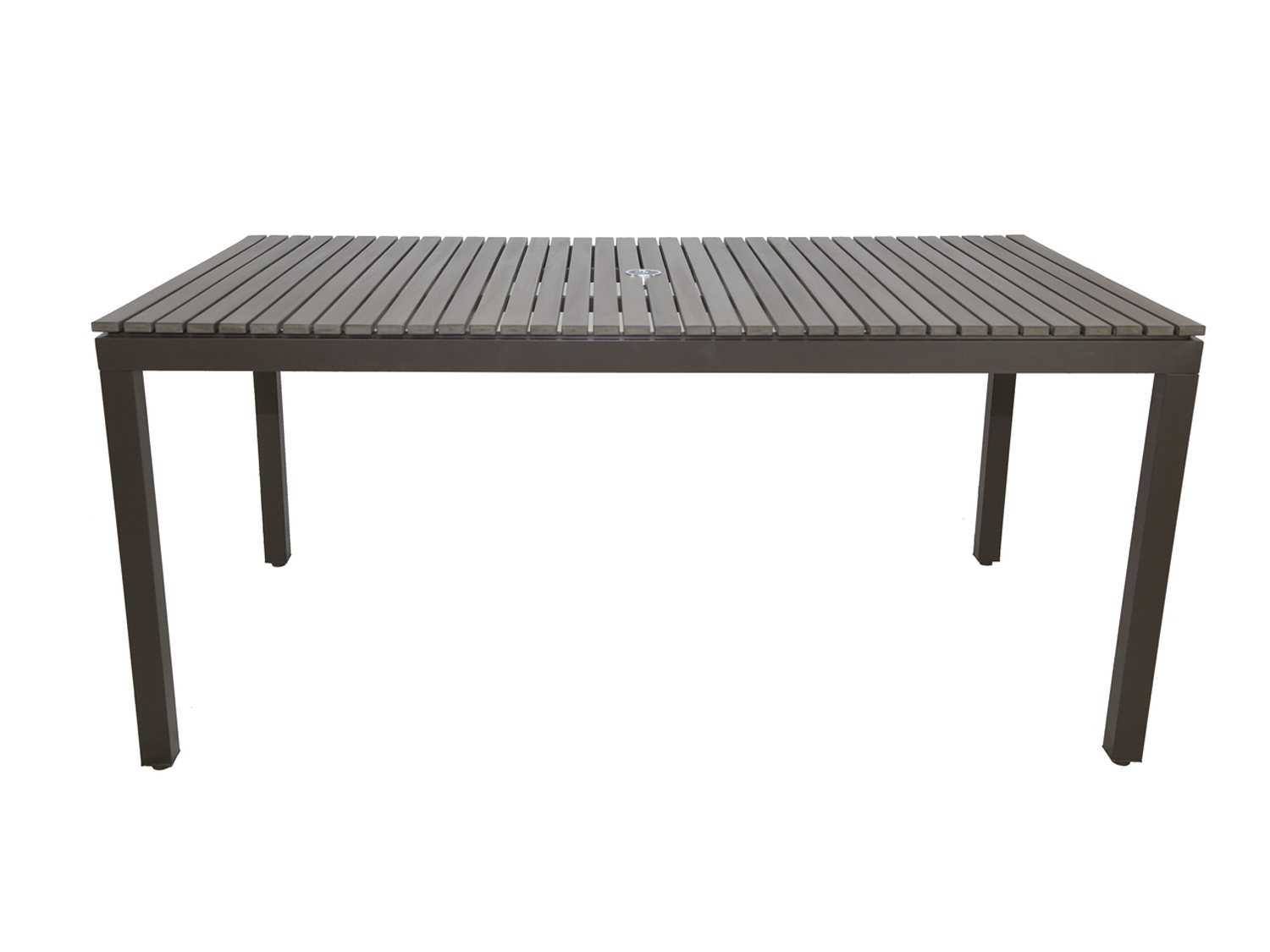 Patio Heaven Riviera Aluminum 65 x 39 Rectangle Dining ...