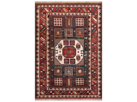 Pasargad Home Kazak Bordered Area Rug