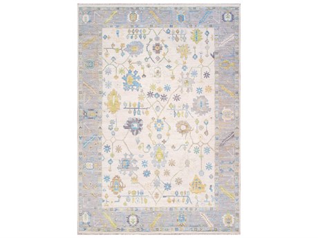 Pasargad Home Oushak Bordered Area Rug