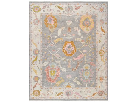 Pasargad Home Oushak Bordered Area Rug