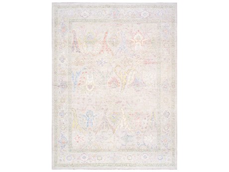 Pasargad Home Oushak Bordered Area Rug