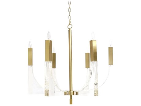 Pasargad Home Bliss Omeara 6-Light Gold Candelabra Chandelier