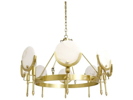 Pasargad Home Regal Vendome Gold Ivory White Candelabra Chandelier