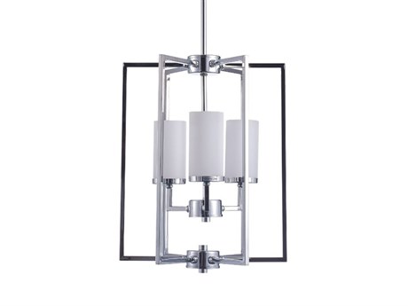 Pasargad Home Bliss Riva 3-Light Silver Geometric Chandelier