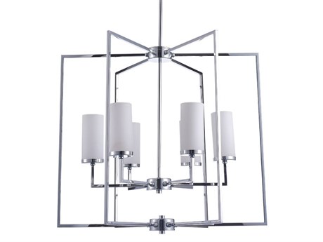Pasargad Home Bliss Riva 6-Light Silver Cylinder Chandelier