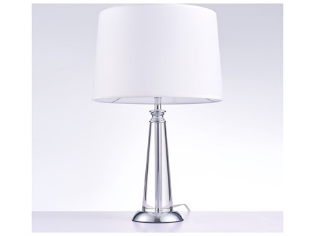 Pasargad Home Regal Canova Silver Clear Table Lamp