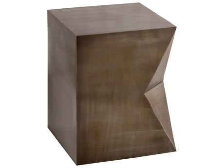 Pasargad Home Byzantine Aleksy Square Metal Grey End Table