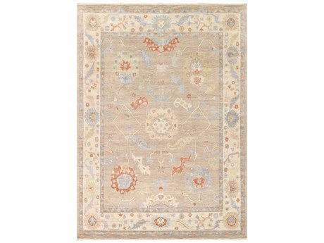 Pasargad Home Oushak Bordered Area Rug