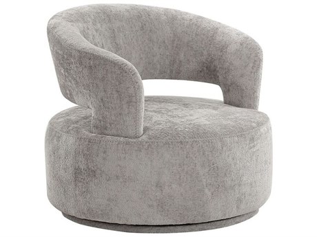 Pasargad Home Noho Piagia Swivel Silver Accent Chair