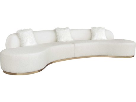 Pasargad Home Noho Simona Cream White Upholstered Sofa