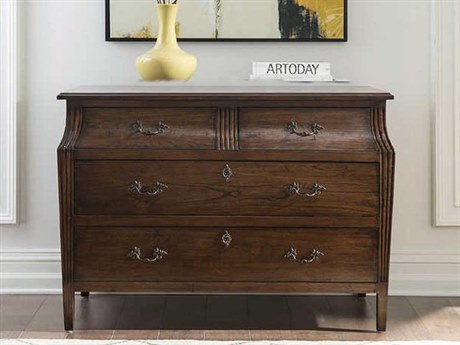 Port Eliot 4-Drawers Brown Oak Wood Dresser