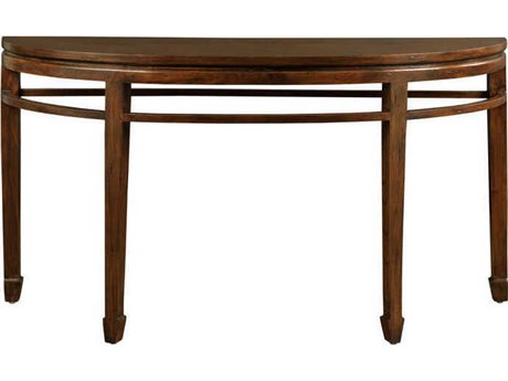 Port Eliot Demilune Wood Collectors Oak Console Table
