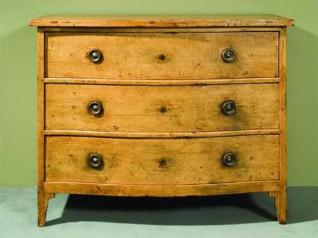 Port Eliot 3-Drawers Brown Pine Wood Dresser