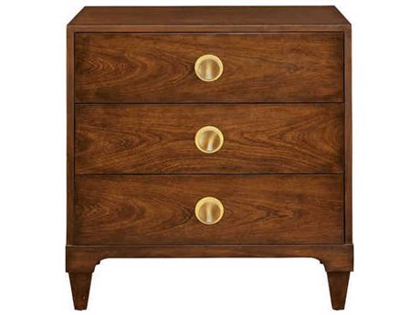 Port Eliot 3-Drawers Brown Mahogany Wood Dresser