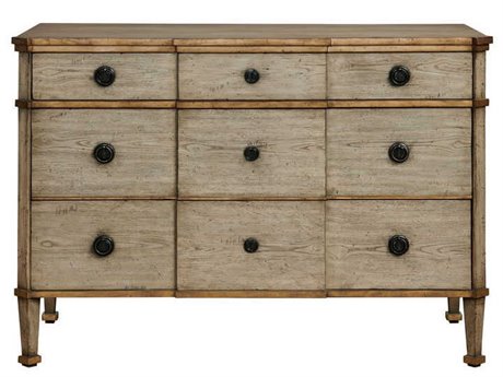 Port Eliot 3-Drawers Beige Ash Wood Dresser