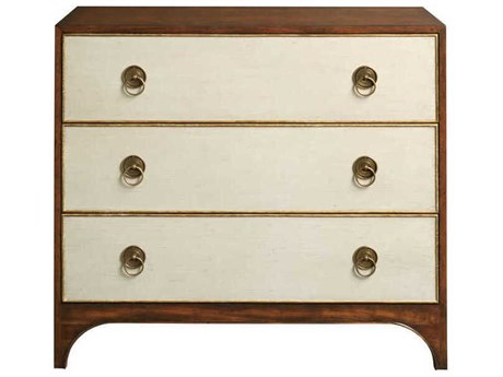 Port Eliot 3-Drawers Beige Mahogany Wood Dresser