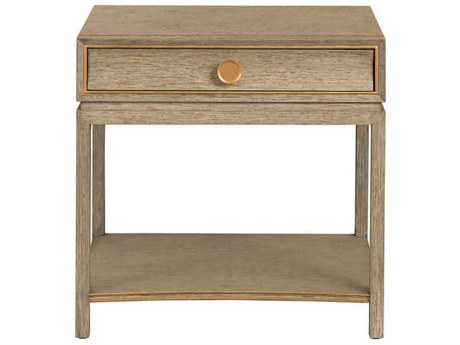 Port Eliot Rectangular Wood Washed Oak End Table