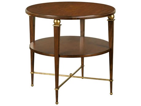Port Eliot Round Wood Cherry End Table