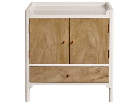 Port Eliot 1-Drawer White Nightstand