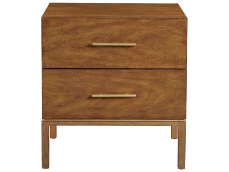 Port Eliot 2-Drawers Brown Nightstand