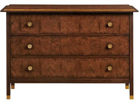 Port Eliot 3-Drawers Brown Mahogany Wood Dresser
