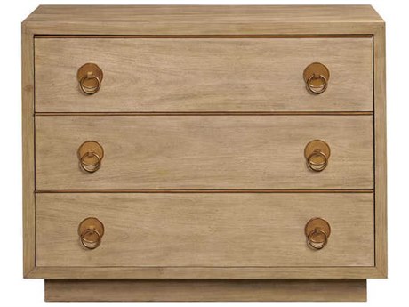 Port Eliot 3-Drawers Brown Nightstand