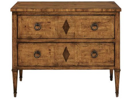 Port Eliot 2-Drawers Brown Nightstand