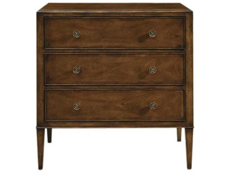 Port Eliot 3-Drawers Brown Mahogany Wood Dresser
