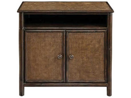 Port Eliot Brown Rattan Nightstand