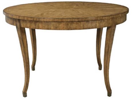 Port Eliot Round Wood Mahogany Dining Table