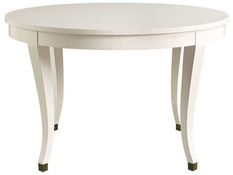 Port Eliot Round Wood White Lacquer Dining Table
